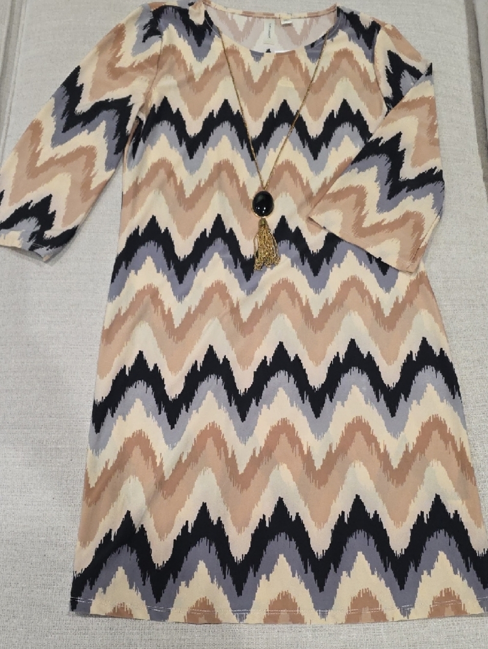 Tacera Chevron Print Dress